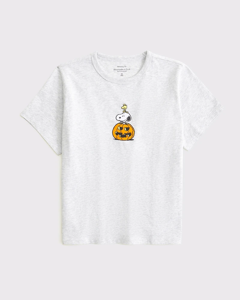 Short-Sleeve Snoopy Graphic Skimming Tee