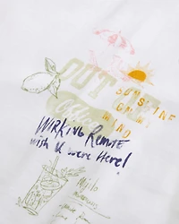 Oversized Beach Doodle Graphic Tee