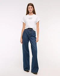 Short-Sleeve Dirty Martini Graphic Skimming Tee