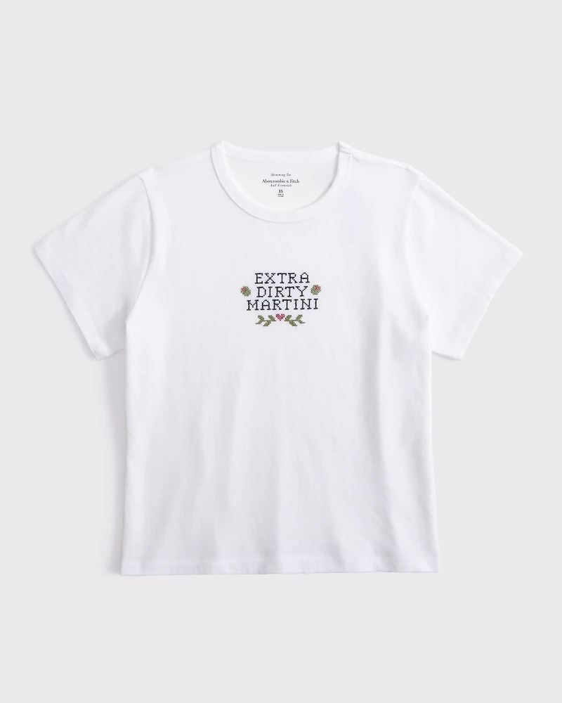 Short-Sleeve Dirty Martini Graphic Skimming Tee