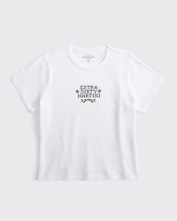Short-Sleeve Dirty Martini Graphic Skimming Tee
