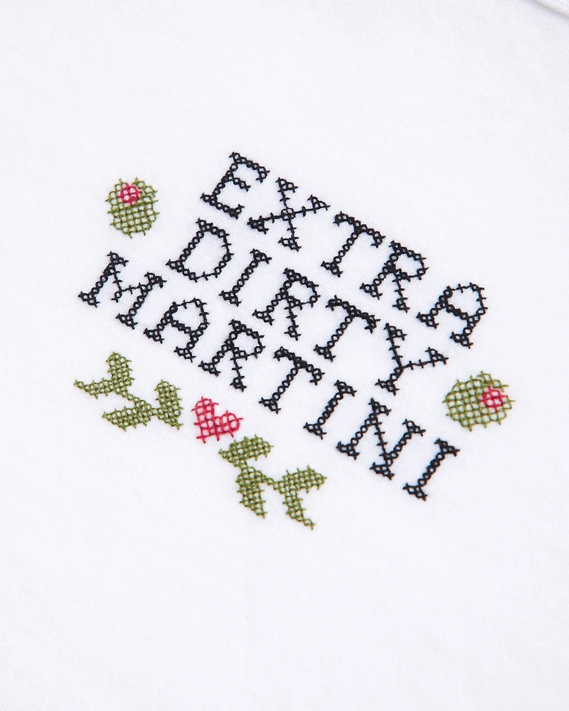 Short-Sleeve Dirty Martini Graphic Skimming Tee