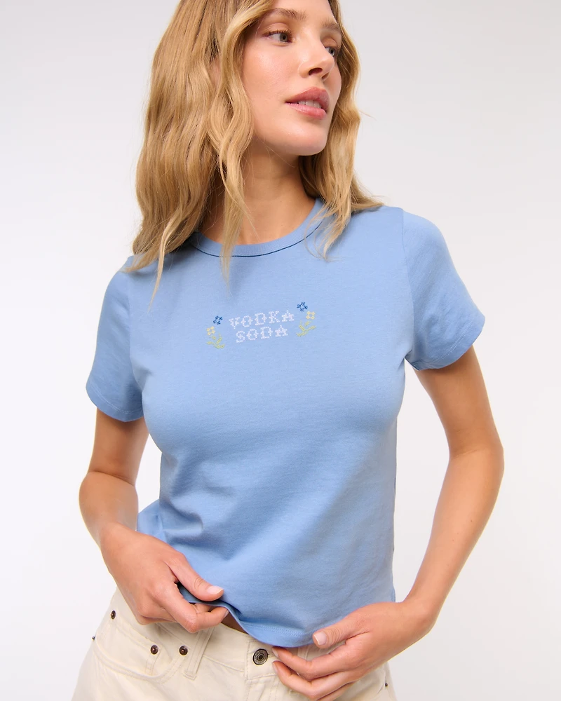 Short-Sleeve Vodka Soda Graphic Skimming Tee