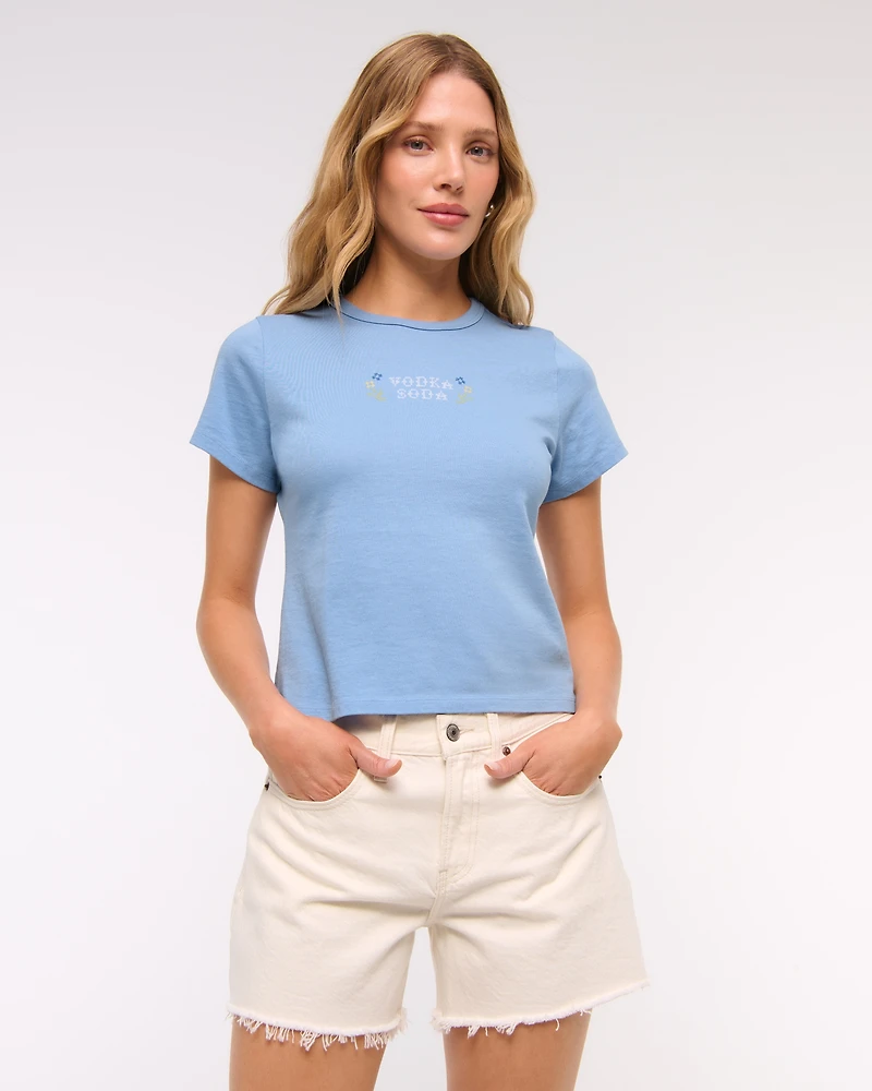 Short-Sleeve Vodka Soda Graphic Skimming Tee