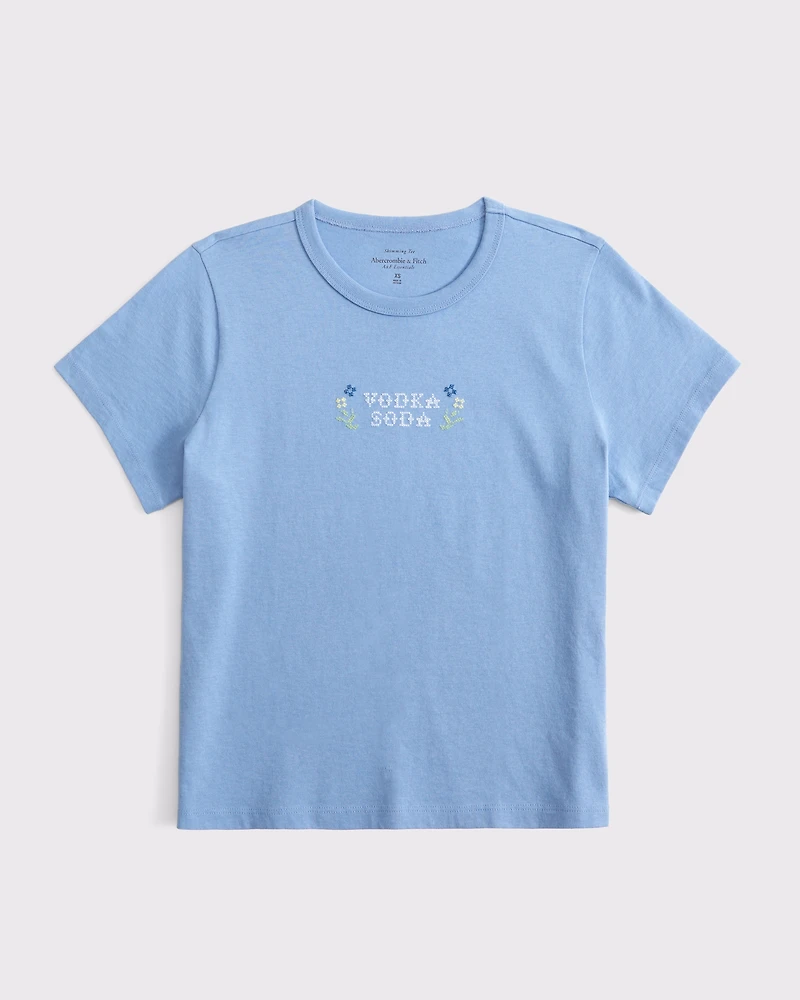 Short-Sleeve Vodka Soda Graphic Skimming Tee