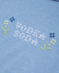 Short-Sleeve Vodka Soda Graphic Skimming Tee