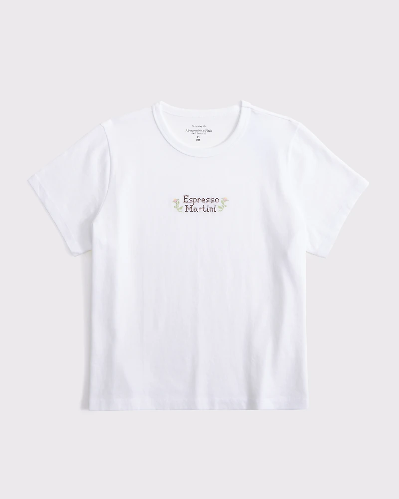 Short-Sleeve Espresso Martini Graphic Skimming Tee