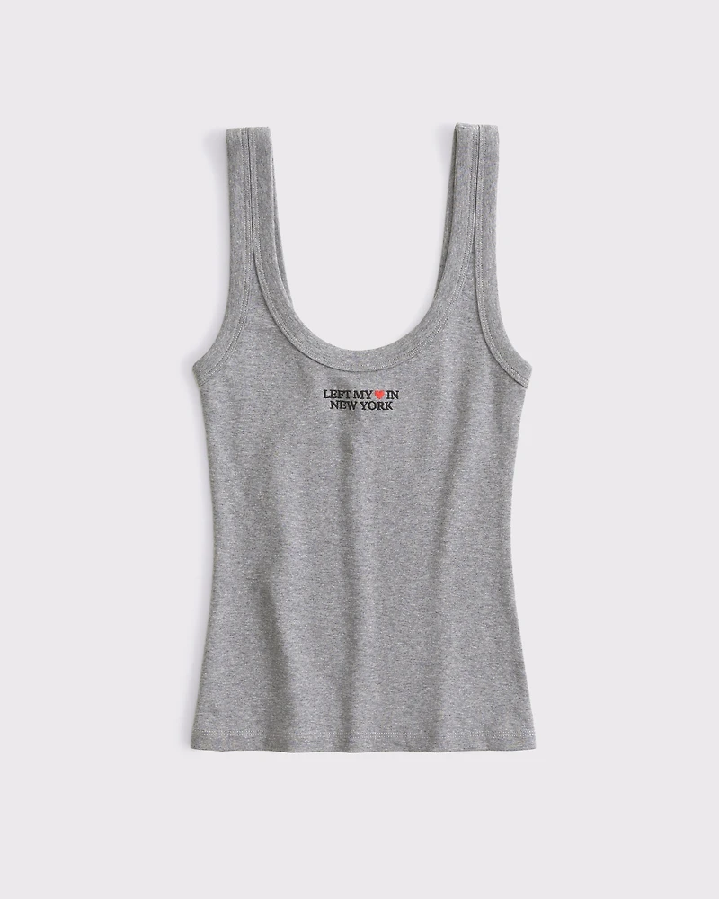 New York City Graphic Scoopneck Tank