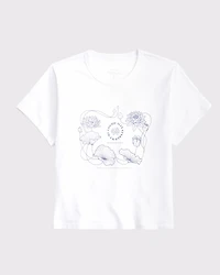 Short-Sleeve The White Lotus Graphic Skimming Tee
