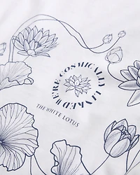 Short-Sleeve The White Lotus Graphic Skimming Tee