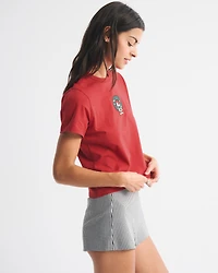 Short-Sleeve Snoopy Graphic Skimming Tee