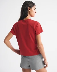 Short-Sleeve Snoopy Graphic Skimming Tee