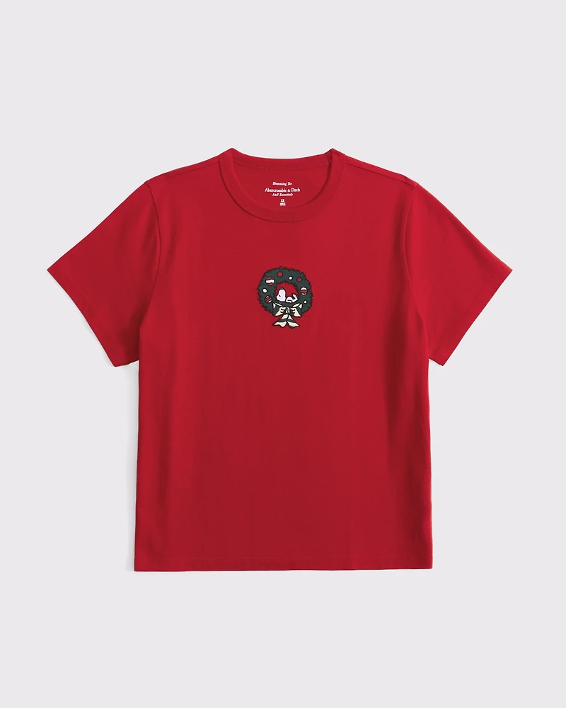 Short-Sleeve Snoopy Graphic Skimming Tee