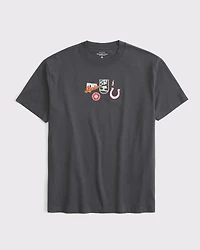 Oversized Ski Patches Graphic Tee