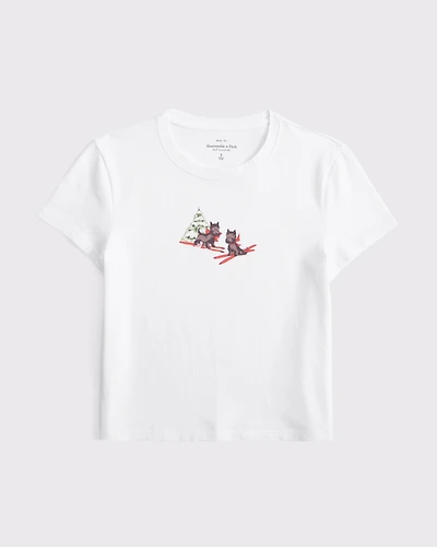 Ski Dogs Graphic Baby Tee
