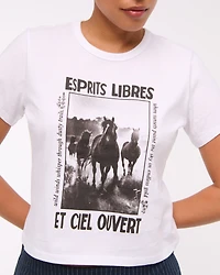 Short-Sleeve Western Graphic Skimming Tee