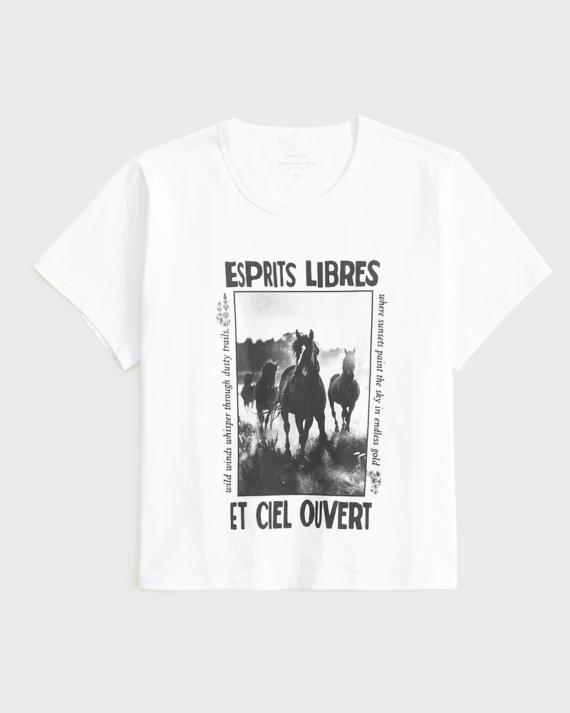 Short-Sleeve Western Graphic Skimming Tee