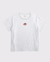 Short-Sleeve Cowboy Hat Graphic Skimming Tee