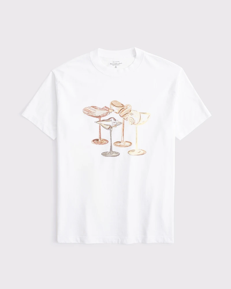 Oversized Coastal Drinks Graphic Tee