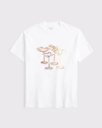 Oversized Coastal Drinks Graphic Tee