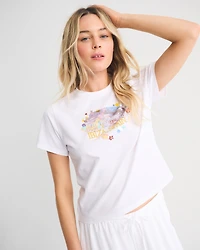 Short-Sleeve Ibiza Graphic Skimming Tee