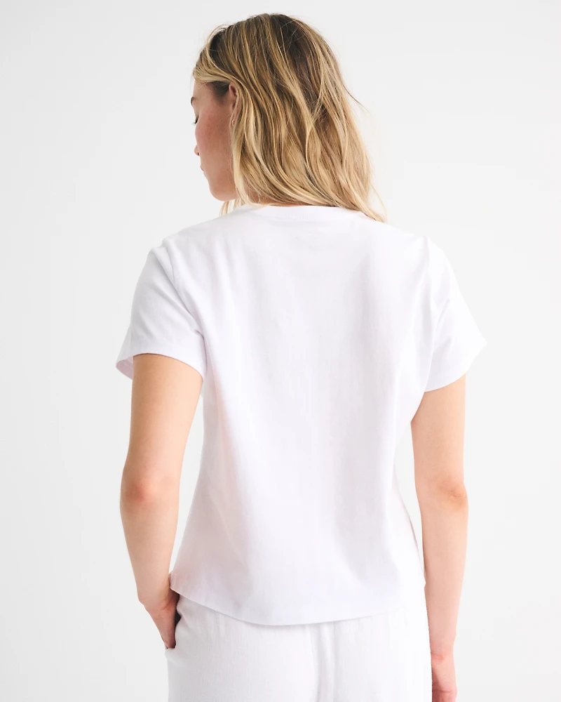 Short-Sleeve Ibiza Graphic Skimming Tee