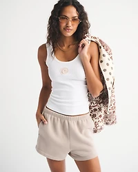 Crochet-Style Shell Rib Scoopneck Tank