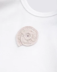 Crochet-Style Shell Rib Scoopneck Tank