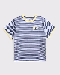 Short-Sleeve Nautical Graphic Skimming Tee