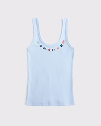 Nautical Graphic Scoopneck Tank