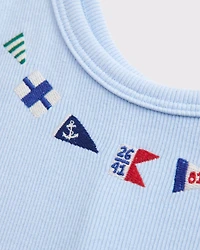 Nautical Graphic Scoopneck Tank