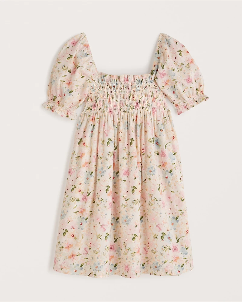 Smocked Babydoll Mini Dress