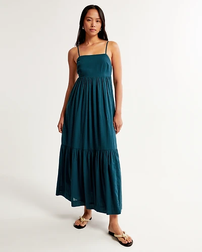 Low Back Tiered Maxi Dress