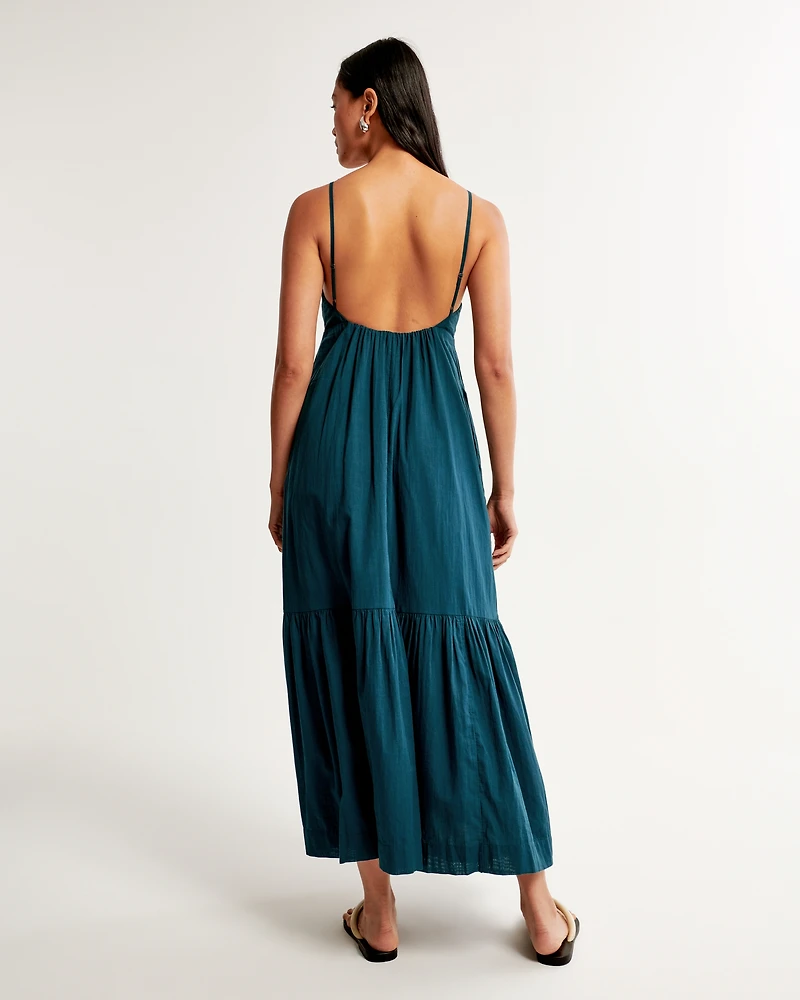 Low Back Tiered Maxi Dress
