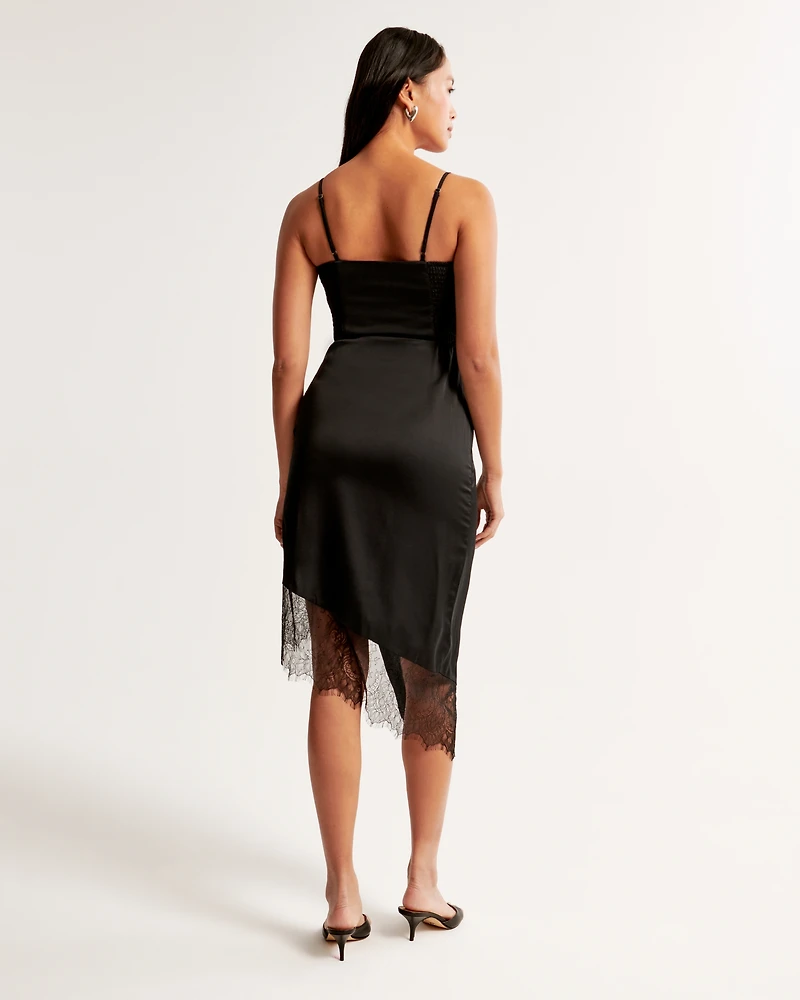 Slip Asymmetrical Midi Dress