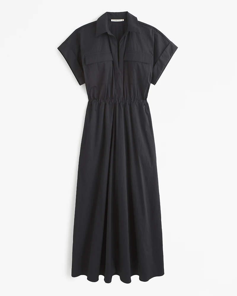 Utility Maxi Shirt Dress