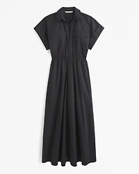 Utility Maxi Shirt Dress