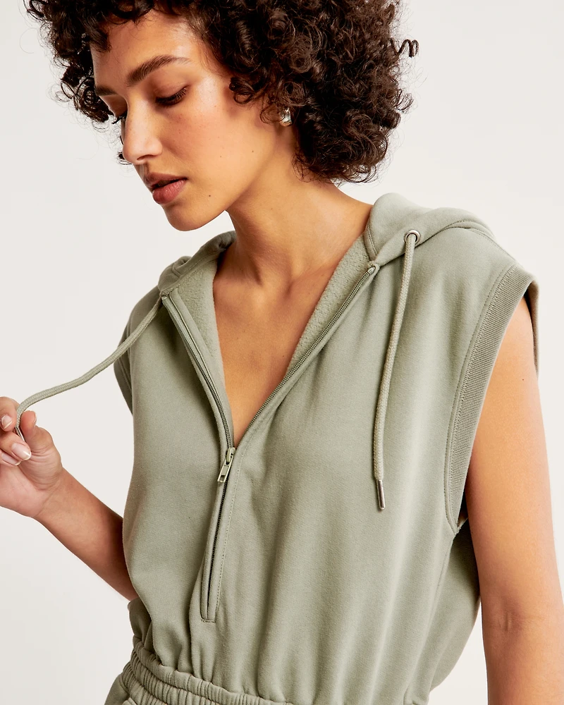Hooded Fleece Romper