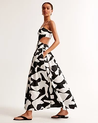 Drop-Waist Cutout Maxi Dress