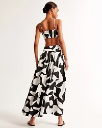 Drop-Waist Cutout Maxi Dress