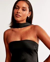 The A&F Julia Slip Strapless Scarf Maxi Dress