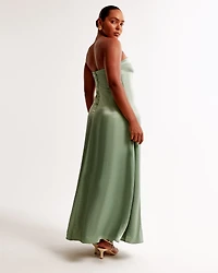 Strapless Trapeze Maxi Dress