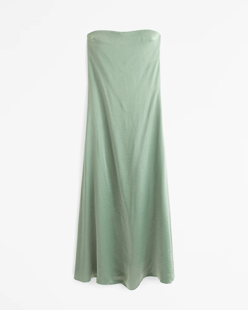Strapless Trapeze Maxi Dress