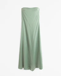 Strapless Trapeze Maxi Dress
