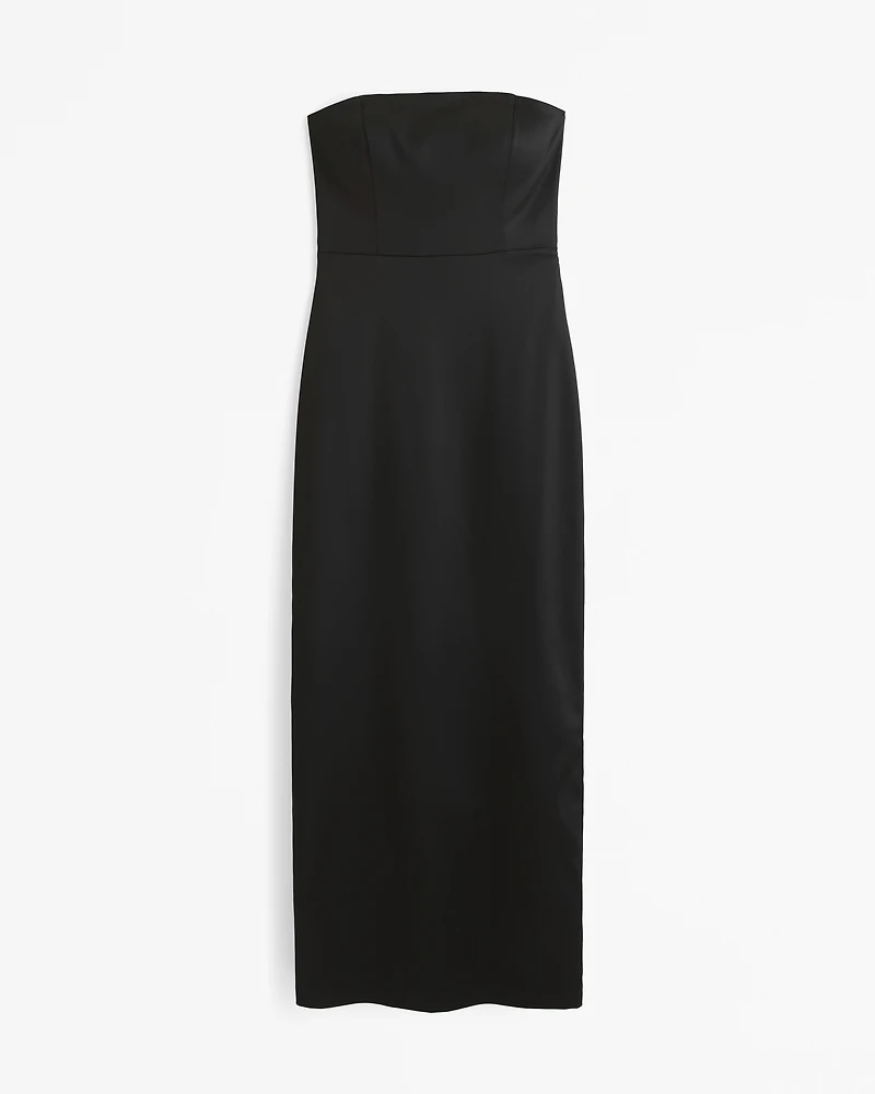 Strapless Satin Sculpt Maxi Dress
