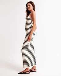 High-Neck Midi Sweater Dress