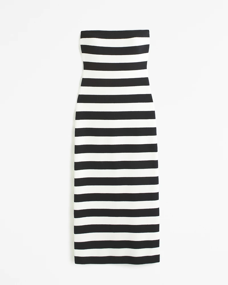 Strapless Midi Sweater Dress