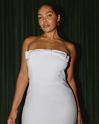 Column Bow-Front Maxi Dress