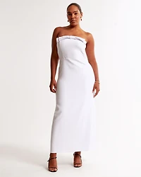 Column Bow-Front Maxi Dress