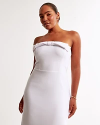 Column Bow-Front Maxi Dress